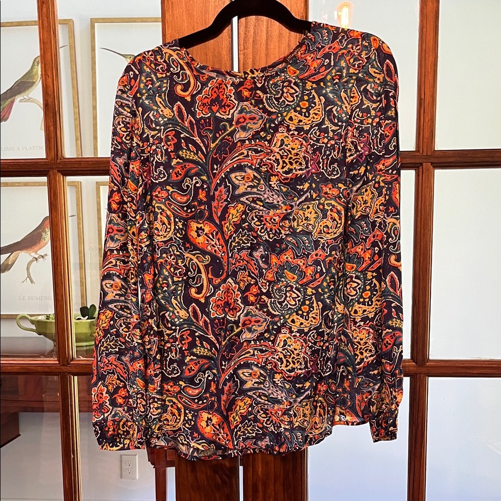 J. McLaughlin Multicolor Paisley Blouse